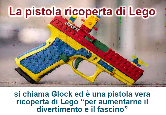 Una pistola vera ricoperta di Lego - LUNGI